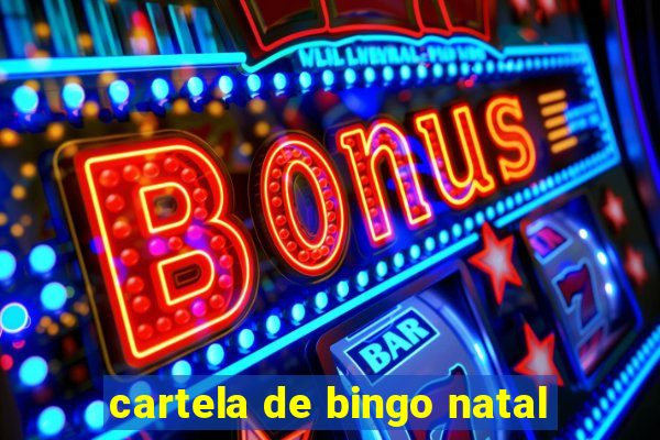 cartela de bingo natal